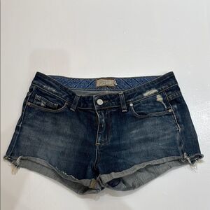 PAIGE Robertosn Denim cutoff distressed dark wash jean denim Shorts 29